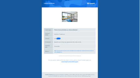 Beautiful view of blue lake captured from the inside of villa - 9931895